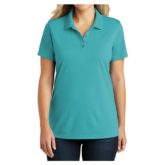 Yellow Rooster Women's Dry Zone UV Micro-Mesh Polo Aquamarine L