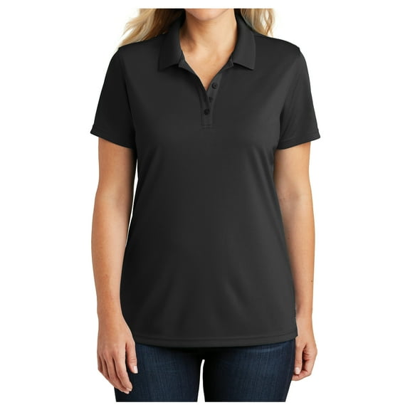 Yellow Rooster Women's Dry Zone UV Micro-Mesh Polo Deep Black 2XL