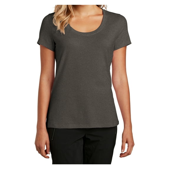Yellow Rooster Women's Flex Scoop Neck Female T-Shirt Heathered Charcoal XL