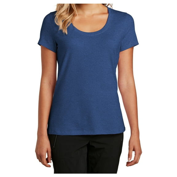 Yellow Rooster Women's Flex Scoop Neck Female T-Shirt Heathered Deep Royal L