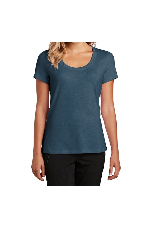 Women's Flex Scoop Neck Female T-Shirt Heathered Neptune Blue M