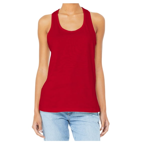 Yellow Rooster Women's Jersey Racerback Female Tank Red 2X-Large