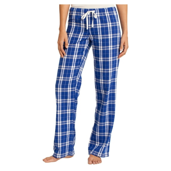 Yellow Rooster Women's Juniors Plaid Female Cotton Pajama Deep Royal S