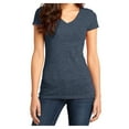 thumbnail image 1 of Yellow Rooster Women's Juniors Very Important V-Neck Cotton/Polyester Tee Heathered Navy 2XL, 1 of 6
