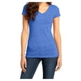 thumbnail image 1 of Yellow Rooster Women's Juniors Very Important V-Neck Cotton/Polyester Tee Heathered Royal 2XL, 1 of 6