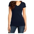 thumbnail image 1 of Yellow Rooster Women's Juniors Very Important V-Neck Cotton Tee New Navy XL, 1 of 6