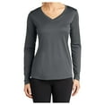 thumbnail image 1 of Yellow Rooster Women's Long Sleeve PosiCharge Competitor V-Neck Tee Iron Grey M, 1 of 7