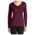 thumbnail image 1 of Yellow Rooster Women's Long Sleeve PosiCharge Competitor V-Neck Tee Maroon M, 1 of 7