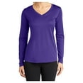 thumbnail image 1 of Yellow Rooster Women's Long Sleeve PosiCharge Competitor V-Neck Tee Purple M, 1 of 7