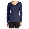 thumbnail image 1 of Yellow Rooster Women's Long Sleeve PosiCharge Competitor V-Neck Tee True Navy 4XL, 1 of 7
