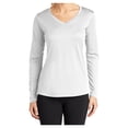thumbnail image 1 of Yellow Rooster Women's Long Sleeve PosiCharge Competitor V-Neck Tee White M, 1 of 7