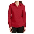 thumbnail image 1 of Yellow Rooster Women's Long Sleeve SuperPro Twill Shirt Rich Red 3XL, 1 of 6