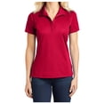 thumbnail image 1 of Yellow Rooster Women’s Micropique Sport-Wick Polo T-Shirts Deep Red S, 1 of 5