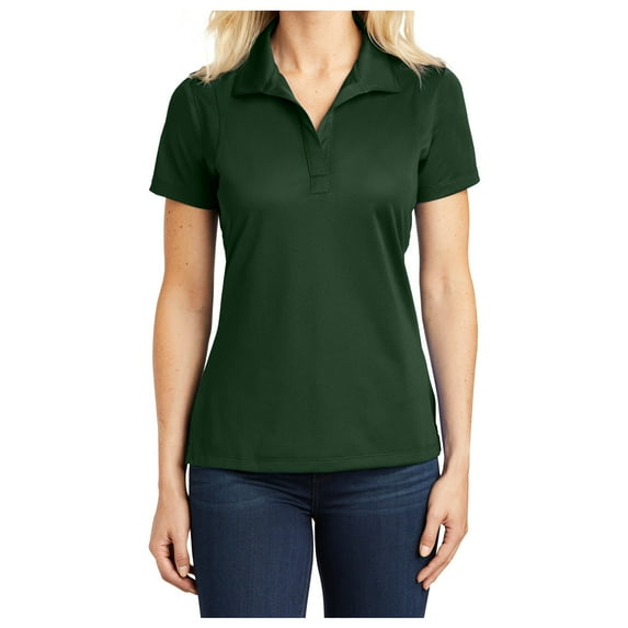 Yellow Rooster Women’s Micropique Sport-Wick Polo T-Shirts Forest Green XL