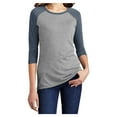 thumbnail image 1 of Yellow Rooster Women's Perfect Tri 3/4-Sleeve Female Raglan T-Shirt Navy Frost/ Grey Frost XS, 1 of 6