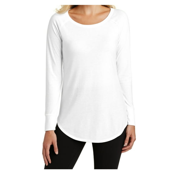 Yellow Rooster Women’s Perfect Tri Long Sleeve Tunic T-Shirts White Black L