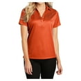 thumbnail image 1 of Yellow Rooster Women's Performance Fine Jacquard Polo Autumn Orange XS, 1 of 6