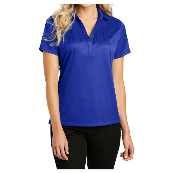 Yellow Rooster Women's Performance Fine Jacquard Polo Hyper Blue XL