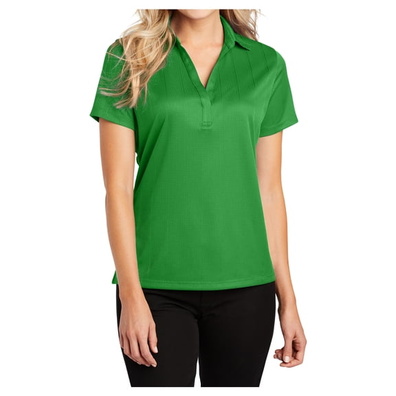 Yellow Rooster Women's Performance Fine Jacquard Polo Vine Green 3XL