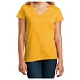 thumbnail image 1 of Yellow Rooster Women's Short Sleeve V-Neck Re-T-Shirts Maize Yellow 4XL, 1 of 6