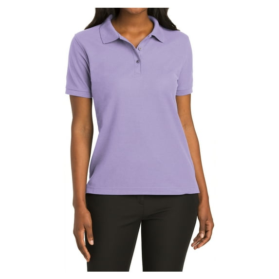 Yellow Rooster Women's Silk Touch Classic Female Polo Shirt Bright Lavender 5XL