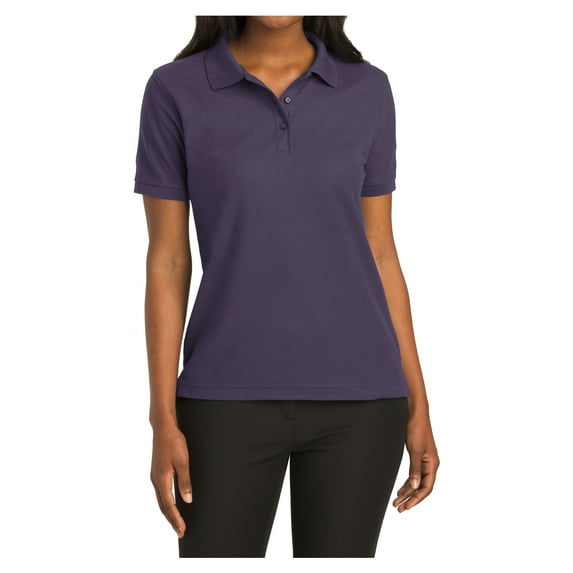 Yellow Rooster Women's Silk Touch Classic Female Polo Shirt Eggplant XL