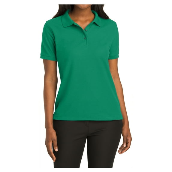 Yellow Rooster Women's Silk Touch Classic Female Polo Shirt Kelly Green S