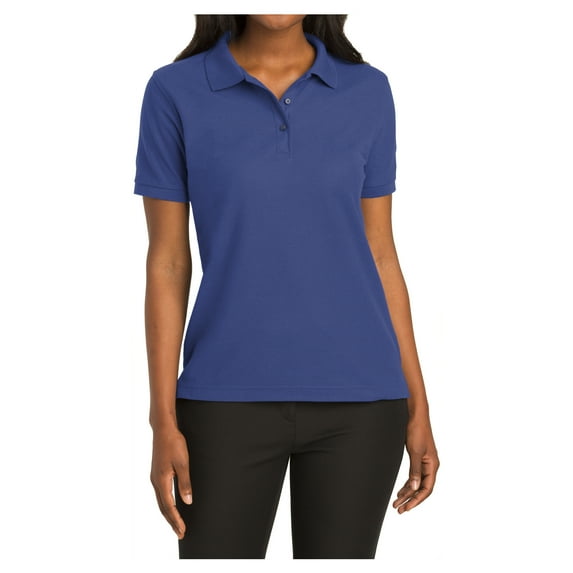 Yellow Rooster Women's Silk Touch Classic Female Polo Shirt Mediterranean Blue XS
