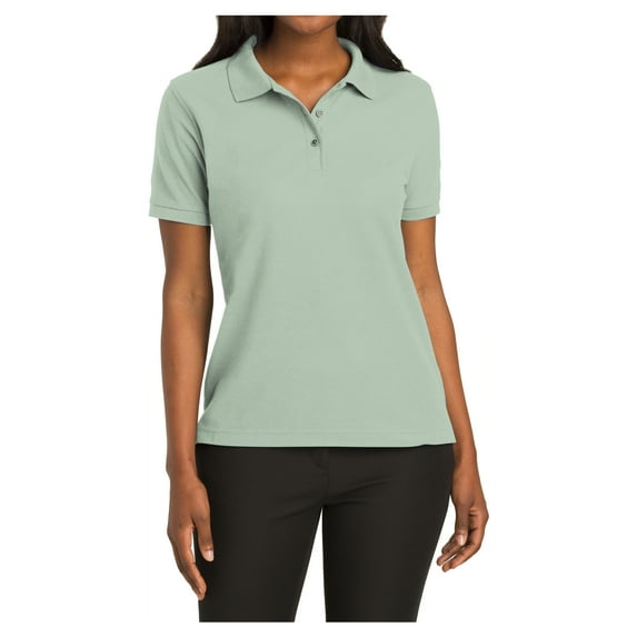 Yellow Rooster Women's Silk Touch Classic Female Polo Shirt Mint Green 3XL