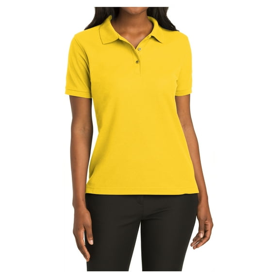 Yellow Rooster Women's Silk Touch Classic Female Polo Shirt Sunflower Yellow M