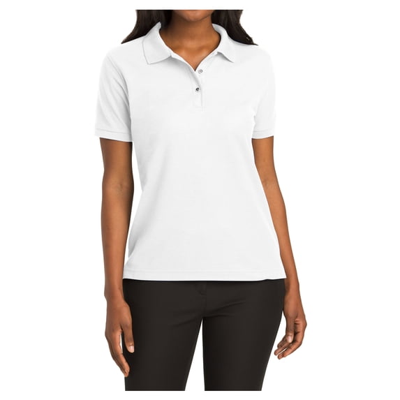 Yellow Rooster Women's Silk Touch Classic Female Polo Shirt White M