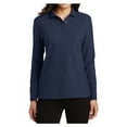 thumbnail image 1 of Yellow Rooster Women's Silk Touch Long Sleeve Polo Shirt Navy XL, 1 of 6