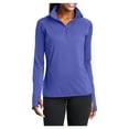 thumbnail image 1 of Yellow Rooster Women's Sport Wick Stretch 1/2 Zip Pullover Iris Purple 3XL, 1 of 7