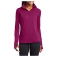 thumbnail image 1 of Yellow Rooster Women's Sport Wick Stretch 1/2 Zip Pullover Pink Rush S, 1 of 7