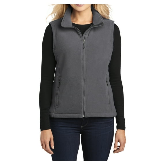 Yellow Rooster Women's Super Soft Value Fleece Vest Iron Grey XL
