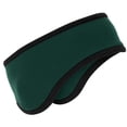 thumbnail image 1 of Yellow Rooster Women's Two-Color Solid Fleece Headband Dark Green, 1 of 2