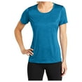 thumbnail image 1 of Yellow Rooster Womens Heather Contender Scoop Neck T-Shirts Blue Wake Heather XS, 1 of 8