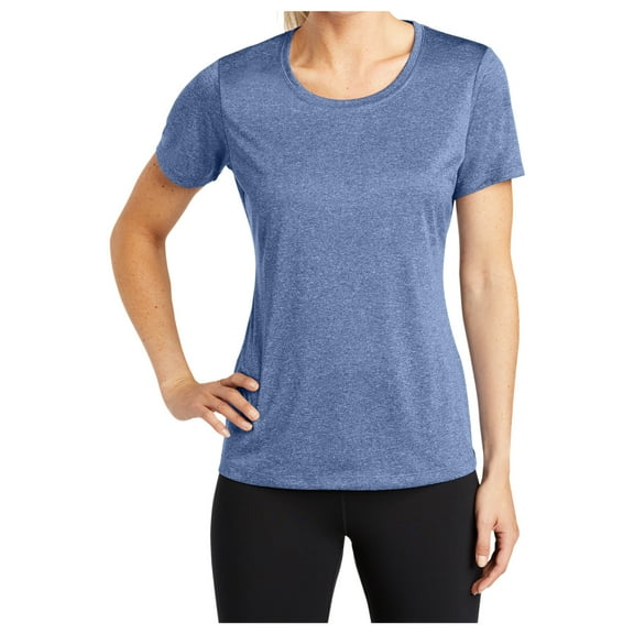 Yellow Rooster Womens Heather Contender Scoop Neck T-Shirts True Navy Heather XL