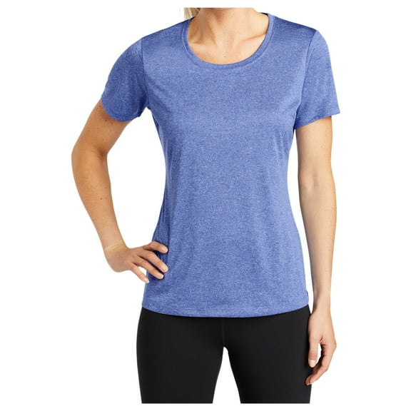 Yellow Rooster Womens Heather Contender Scoop Neck T-Shirts True Royal Heather S