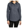 thumbnail image 1 of Yellow Rooster Womens Long Sleeve Easy Care Shirt Steel Grey/Light Stone L, 1 of 6