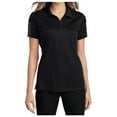 thumbnail image 1 of Yellow Rooster Womens PosiCharge Active Textured Colorblock Polo Black/ Grey XS, 1 of 6