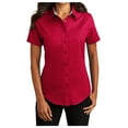 thumbnail image 1 of Yellow Rooster Womens Short Sleeve Easy Care Shirt Red/Light Stone M, 1 of 7