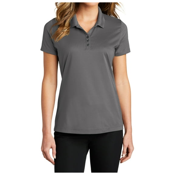 Yellow Rooster Womens Short Sleeve Eclipse Stretch Polo Shirt Shadow Grey L