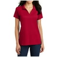 thumbnail image 1 of Yellow Rooster Womens Short Sleeve Rapid Dry Mesh Polo Engine Red M, 1 of 4