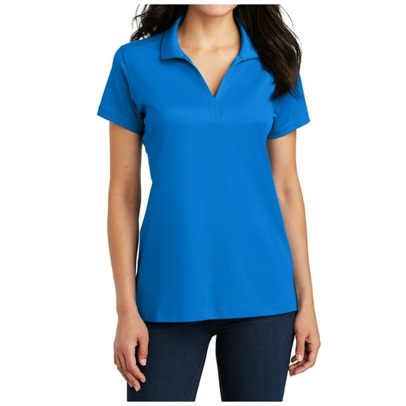 Yellow Rooster Womens Short Sleeve Rapid Dry Mesh Polo Skydiver Blue XL