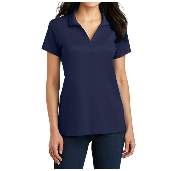 Yellow Rooster Womens Short Sleeve Rapid Dry Mesh Polo True Navy XS