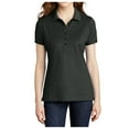 thumbnail image 1 of Yellow Rooster Womens Short Sleeve Stretch Pique Polo Grey Smoke 3XL, 1 of 4