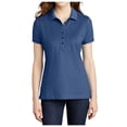 thumbnail image 1 of Yellow Rooster Womens Short Sleeve Stretch Pique Polo Moonlight Blue Blue L, 1 of 4