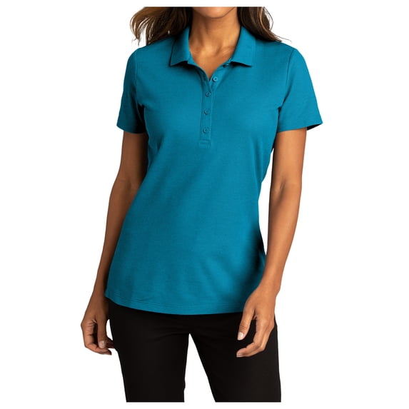 Yellow Rooster Womens Short Sleeve SuperPro React Polo Parcel Blue XL