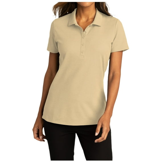 Yellow Rooster Womens Short Sleeve SuperPro React Polo Wheat 4XL